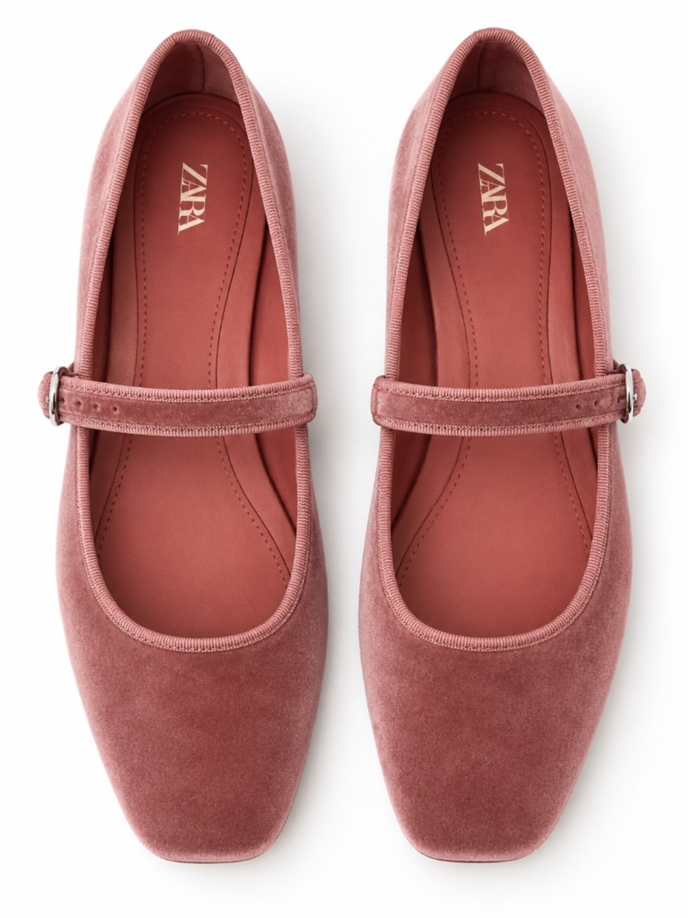 NEW pink velvet Mary Jane shoes 40/9 square toe buckle event date night guest